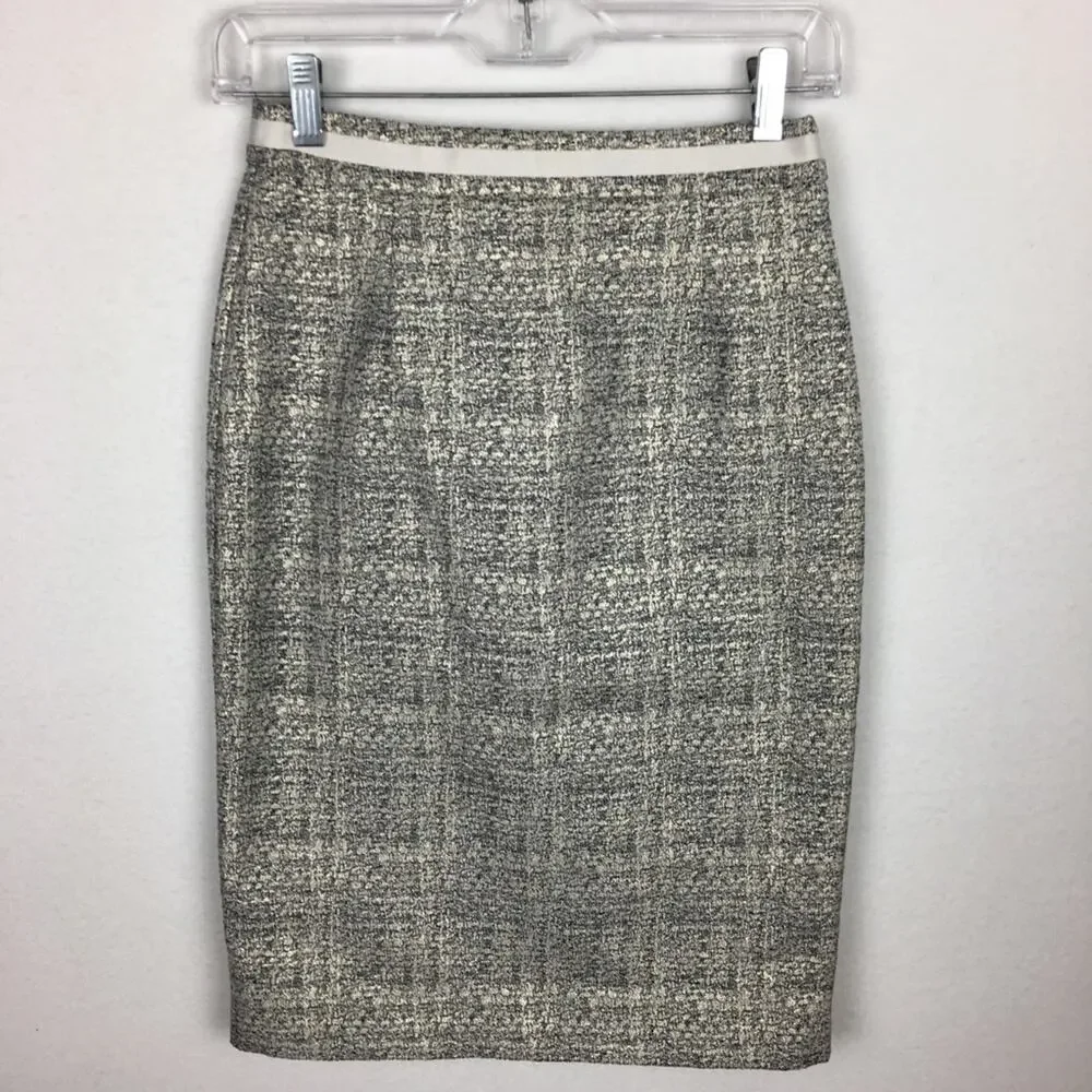 Boden Gray Metalic Pencil Skirt size 2 - Picture 2 of 7